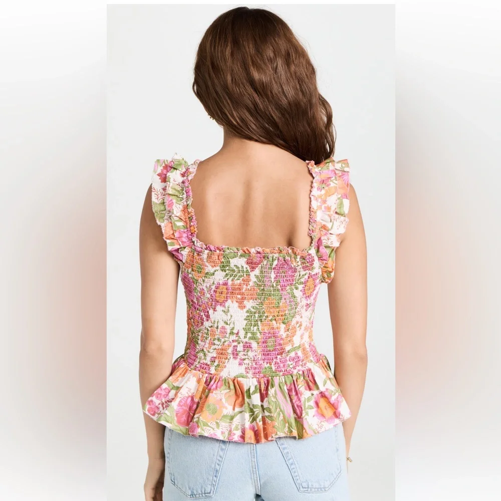 Floral Ruffle Smocked Top - Picture 2 of 13